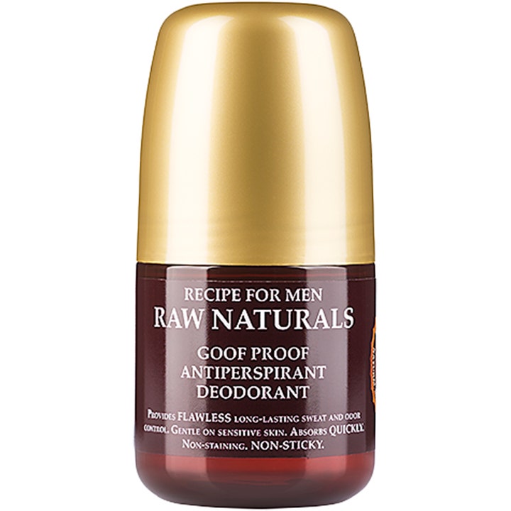 Raw Naturals Goof Proof Antiperspirant Deodorant 60 ml gir beskyttelse mot svette i brun flaske med gullfarget kork.