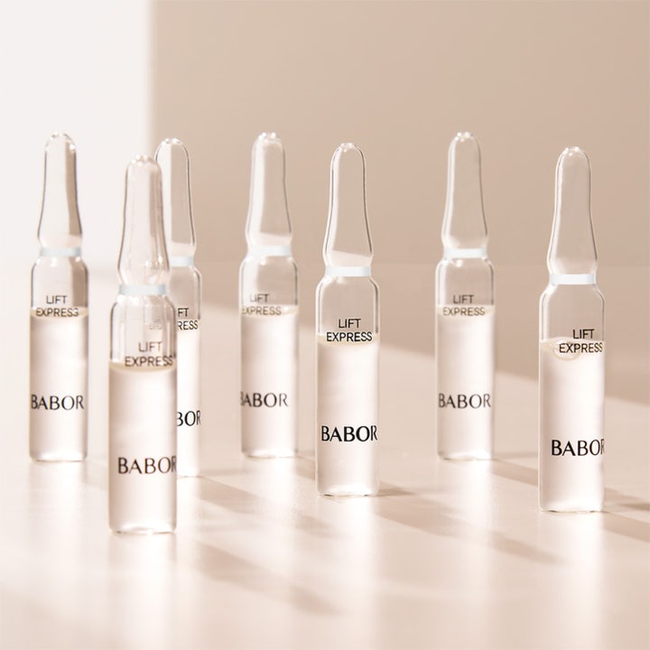 Babor Ampoule Lift Express 14 ml serum i klare glassampuller som gir en løftende effekt til huden