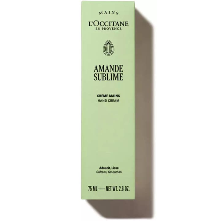 L'Occitane en Provence Almond Delicious Hands 75 ml mykgjørende handkrem i lysegrønn eske merket Amande Sublime