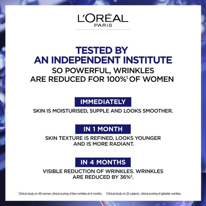 L'Oréal Paris Revitalift Laser 80 ml hudpleiesett med blå serumflaske og rød dagkremkrukke ved No 1 merke-logo