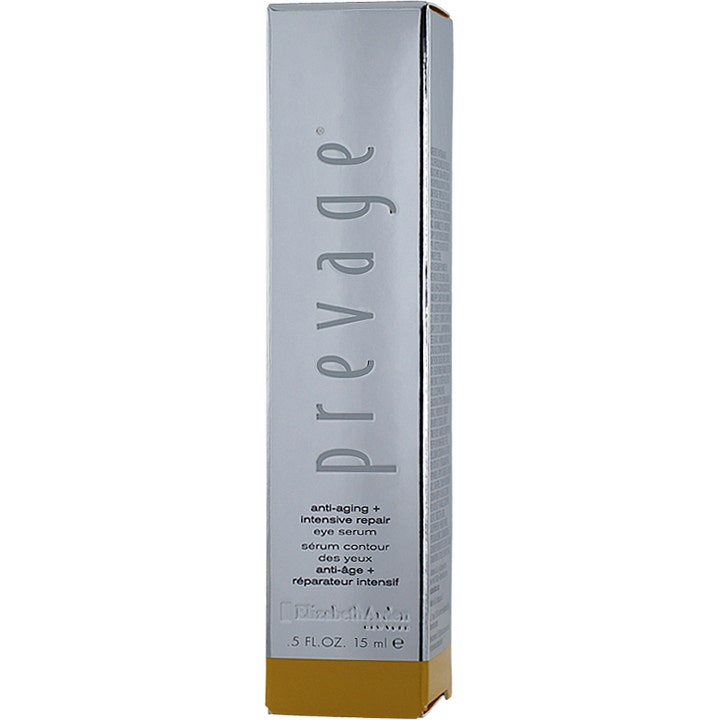 Elizabeth Arden Prevage Anti-Aging Eye Serum 15 ml i en sølvfarget ytterforpakning som reduserer linjer.
