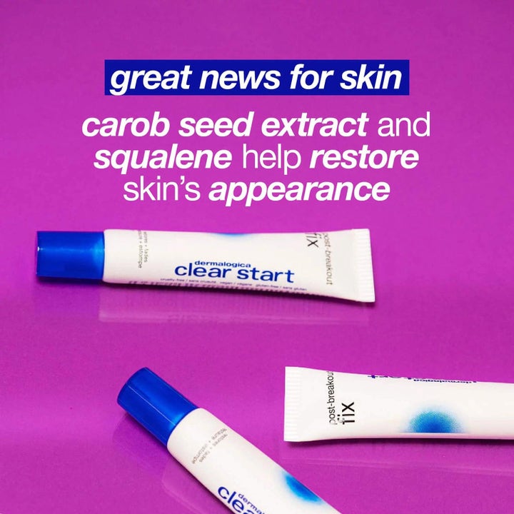 Dermalogica Post-Breakout Fix Duo 2x 15 ml hudpleie gjenoppretter huden med squalane i hvite tuber på lilla bunn
