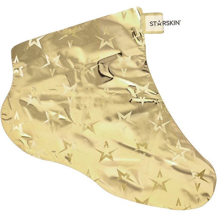 Starskin The Gold Mask Foot 16 g mykgjørende fotmaske i en gullfarget foliesokk med stjernemønster