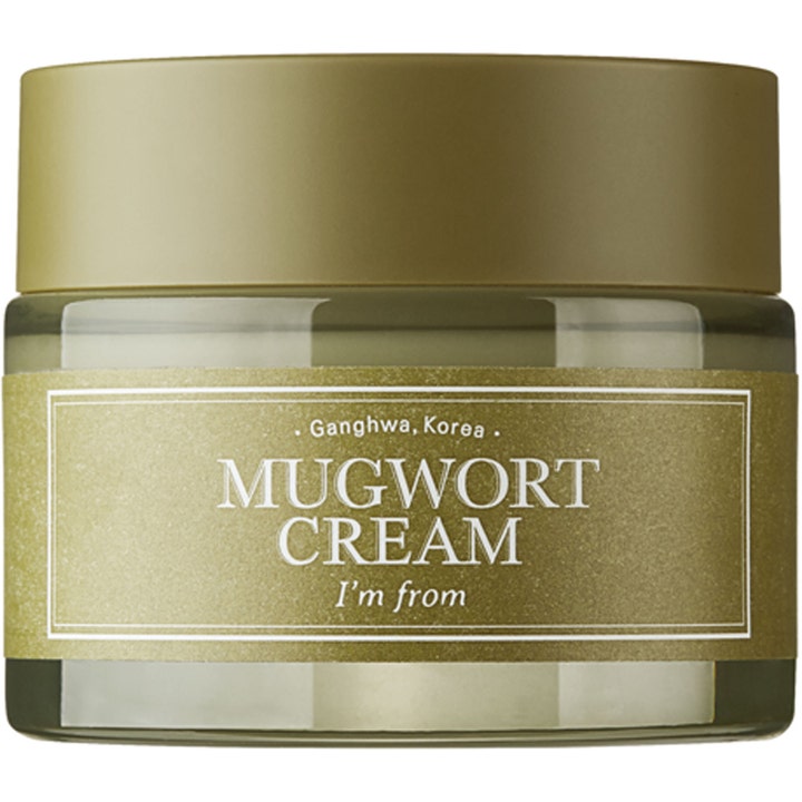 I'm from Mugwort Cream 50g beroligende ansiktskrem i en olivengrønn glasskrukke med matt lokk.