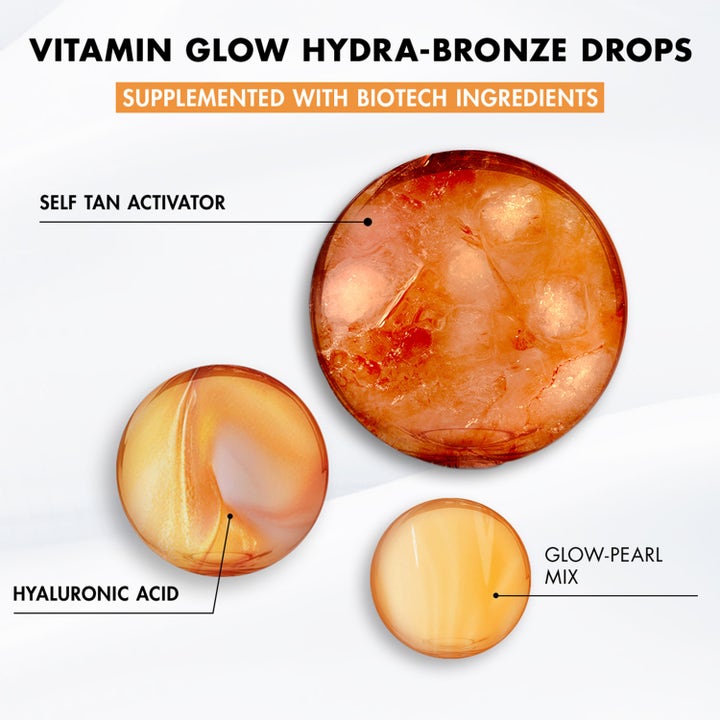 Biotherm AQS+ VG Drop Serum 50 ml glødgivende serum med oransje dråper av hyaluronsyre og selvbruningsaktivator