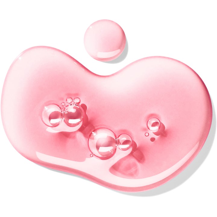 Molton Brown Fiery Pink Pepper 300 ml dusjsåpe med en frisk rosa og gjennomsiktig gelékonsistens med små bobler.