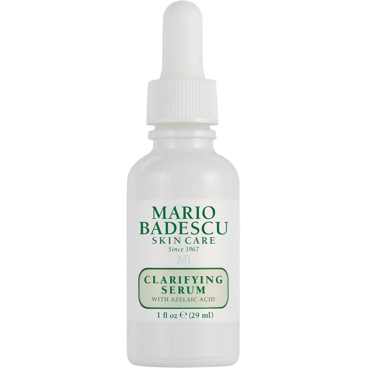 Mario Badescu Clarifying Serum 29 ml ansiktsserum med azelainsyre i hvit flaske med hvit pipettekork