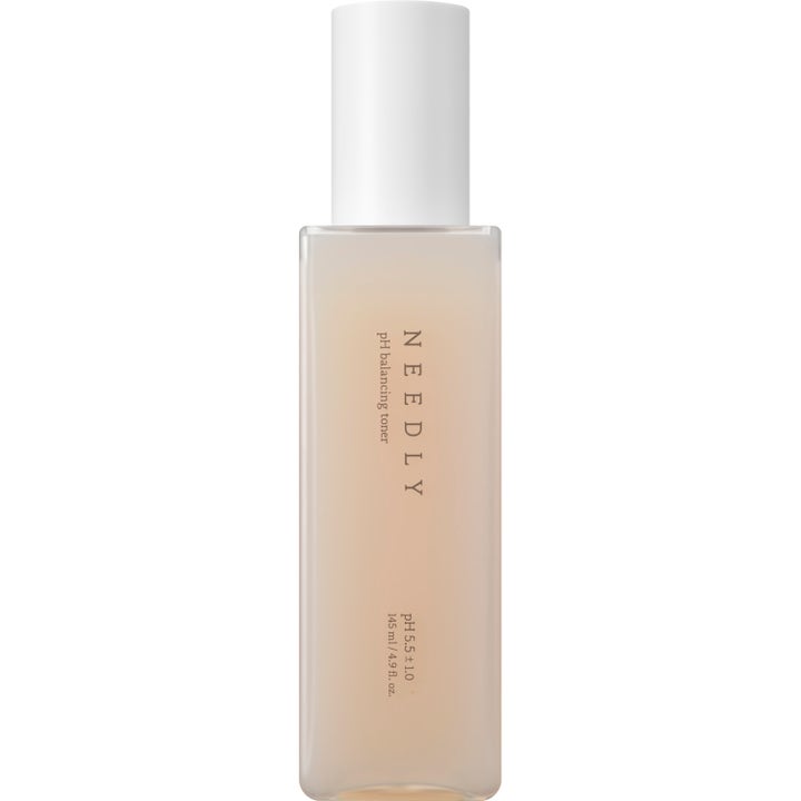 Needly pH Balancing Toner 145 ml fuktighetsgivende ansiktstoner i minimalistisk frostet glassflaske med hvit kork.