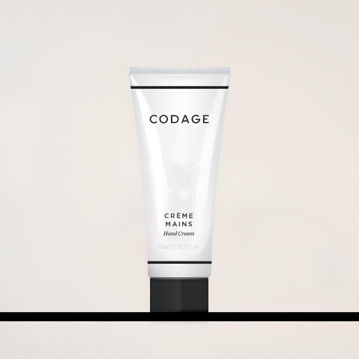 Codage Paris The Hand Cream 75 ml pleiende håndkrem i hvit tube med sort lokk som fukter hendene