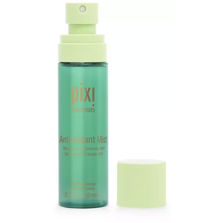Pixi Antioxidant Mist 80 ml ansiktsspray i grønn flaske med lysegrønn spraykork og løst lokk
