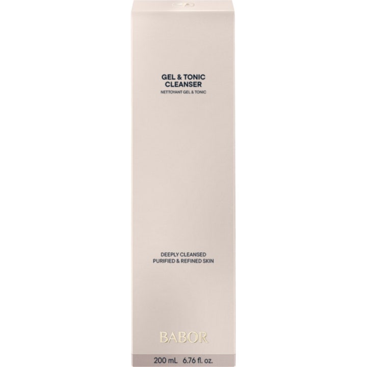 Babor Gel & Tonic Cleanser 200 ml ansiktsrengjøring i en beige ytterkartong som gir ren og klar hud.