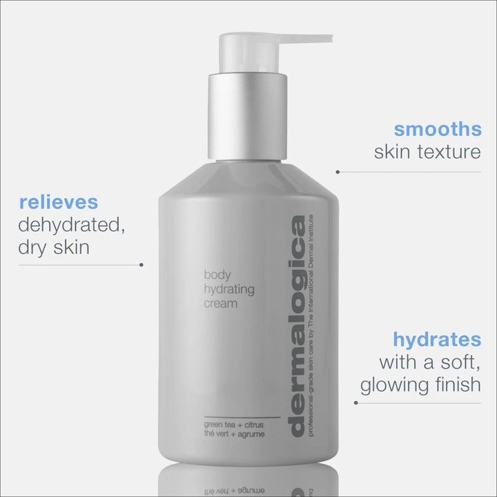 Dermalogica Body Hydrating Cream 295 ml fuktighetskrem i grå pumpeflaske som lindrer tørr hud