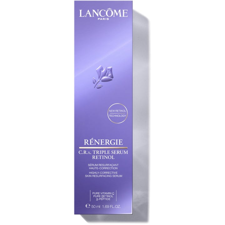 Lancôme Rénergie C.R.x Triple Serum Retinol 50 ml hudfornyende serum i lilla eske med peptider og vitamin C