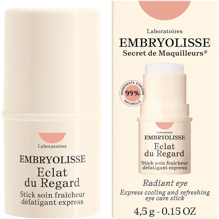 Embryolisse Radiant Eye 4,5 g oppfriskende øyekrem stick i beige hylse med 99 prosent naturlige ingredienser.