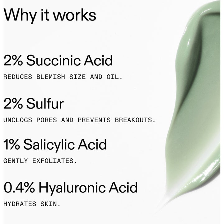 The INKEY List Succinic Acid Treatment 15 ml serum med grønn tekstur som reduserer urenheter og kviser.