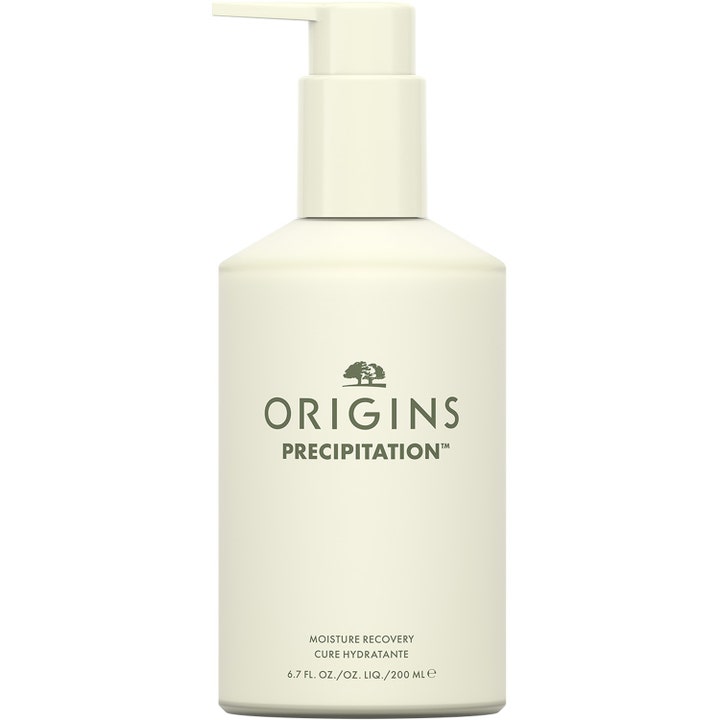 Origins Precipitation 200 ml fuktighetsgivende kroppskrem som gir pleie i kremhvit flaske med pumpe