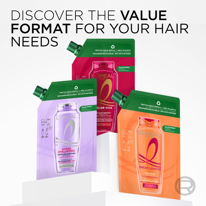 Elvital Hyaluron Plump Shampoo Refill For Dehydrated Hair